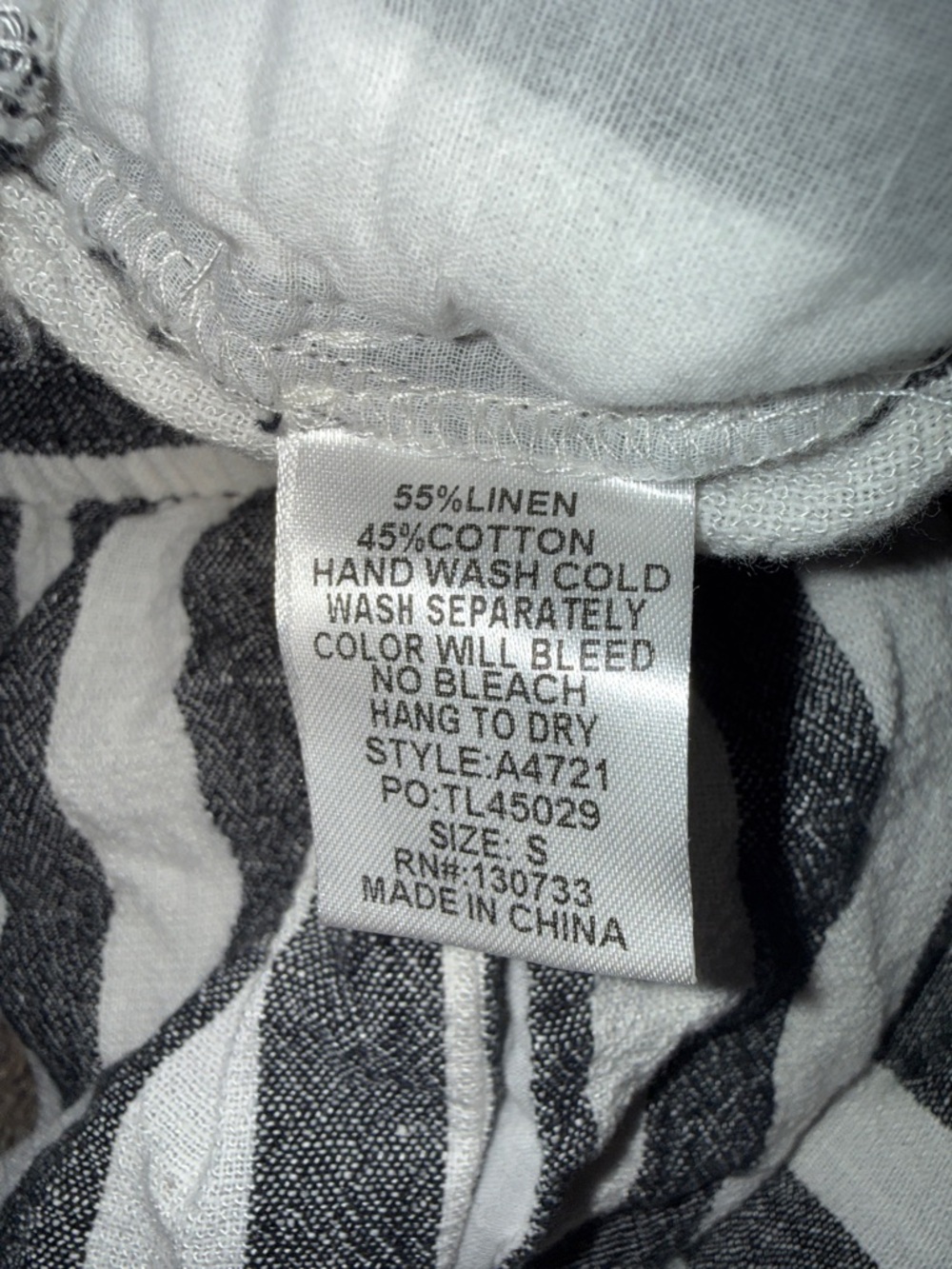 Umgee Black and White Striped High Waist Shorts - Picture 5 of 5